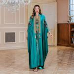 SunWaqi Abaya Light Luxury Evening Dress 2-piece set. Light Blue