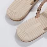 SunWaqi Lady's Diamond Flat Sandals. White Gem